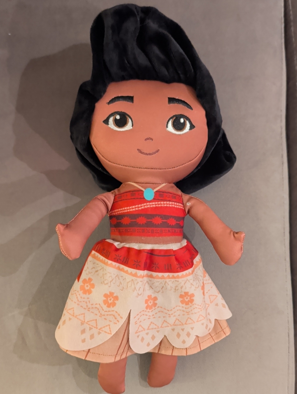 Disney Baby Moana Plush Doll in Brown, Black, Red, Cream, Turquoise 12"